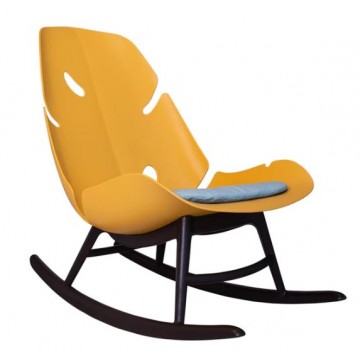 Lagoon - Monstera Outdoor Patio Rocking Chair Yellow